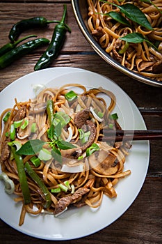 Thai beef noodles