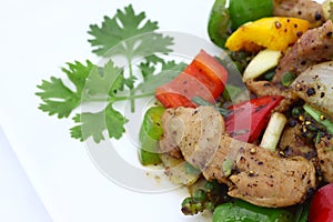 Thai beef salad spicy dish.