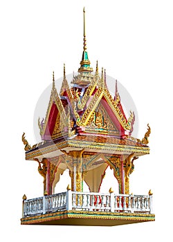 Thai bell tower isolated