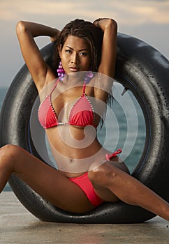 Thai Bikini Model With Tube