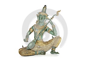 Thai bronze statue of a musician