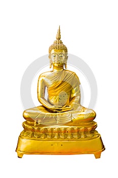 Thai Buddha statue isolated on white