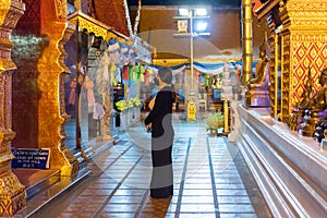 Thai buddhism pray for benefaction worship