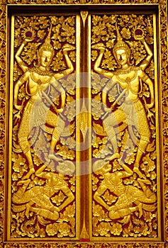 Thai Buddhist Temple Door