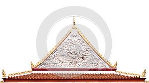 Thai Buddhist temple gable with apex