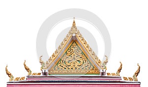 Thai Buddhist temple gable with apex