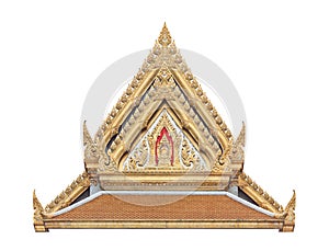 Thai Buddhist temple gable with apex