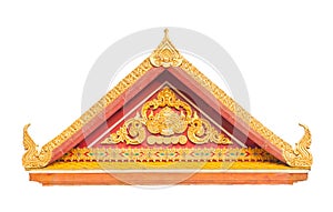 Thai Buddhist temple gable with apex