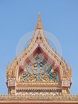 Thai Buddhist temple gate gable