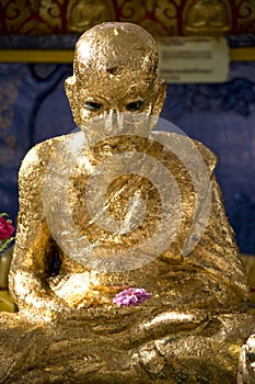 Thai Buddhist Temple Golden Statue