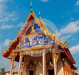 Thai buddhist temple beautiful pagoda wat