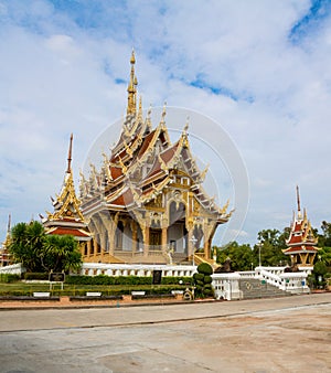 Thai buddhist temple wat in Thailand, Wat Pa Saeng Arun in Khon Kaen