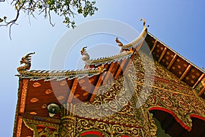 Thai buddist temple gable