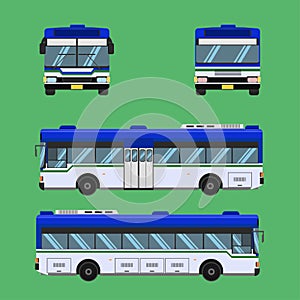 Thai bus blue white green transport car vehicle driver fare passenger autobus omnibus coach rail bench chair stool armchair seat m