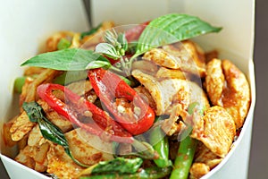 Thai chicken red curry