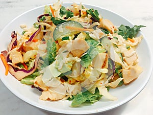 Thai chicken salad dish