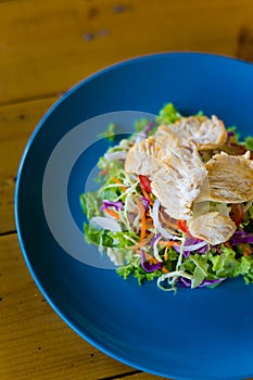 Thai chicken salad with vegetables