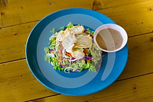 Thai chicken salad with vegetables