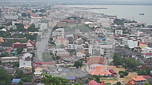 Thai city of Songkhla establishing shot