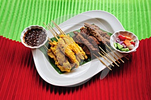 Thai cuisine,Chicken Satay,Beef Satay.