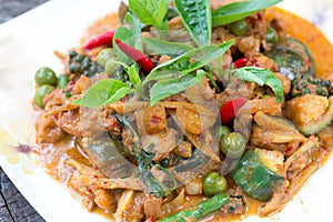 Thai cuisine - Pork with vegetables