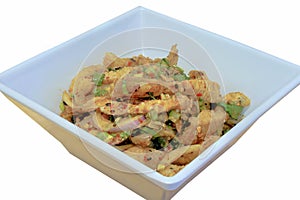 Thai cuisine spicy pork salad, Moo Nam Tog