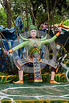 Thai Dancer Statue at Haw Par Villa, Singapore photo