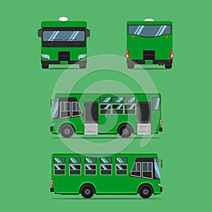 Thai dark green bus transport car vehicle driver fare passenger autobus omnibus coach rail bench chair stool armchair seat