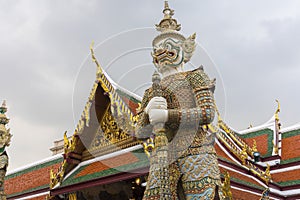 Thai demons standing in Grand palace, Bangkok