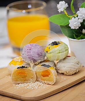 Thai Dessert `Mochi ` in Thai culture