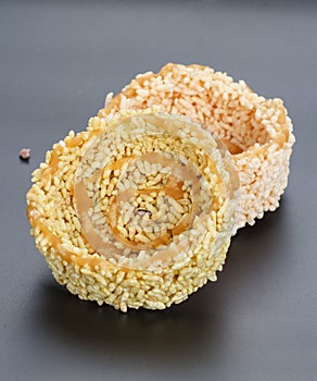 Thai dessert - rice cracker or rice biscuit