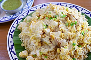 Thai Dish of Crab Meat Fried Rice or Khao Pad Poo