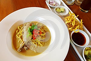 Thai dish cuisine food, Khao Soi Gai