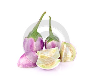 Thai eggplant isolated on white background.