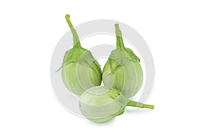 Thai eggplant isolated on white background.