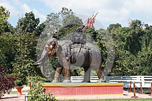 Thai elephant monument at Elephant Consevation Center Thailand