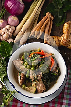 [Thai Esan food] Curry pork Thai Curry, Thai Esan local food, Thailand