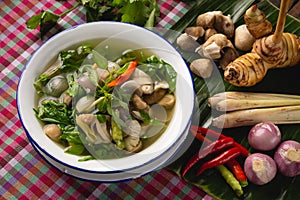 [Thai Esan food] Straw Mushroom Curry, Thai Esan local food, Thailand