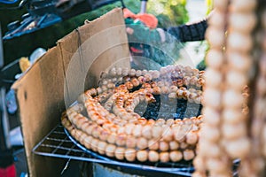 Thai Esan sausage street food