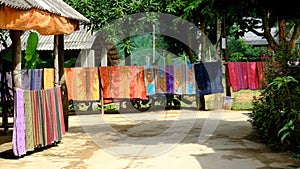 Thai ethnic traditional fabric pattern in Vietnam