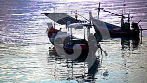 Thai fisherman prepares to sail for Fish in the