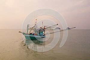 Thai fishery boat in prachuap khiri khan southern of thailand