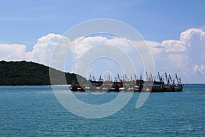 Thai fishing boats photo