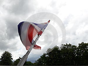 Thai flag and rain