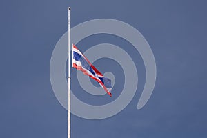 Thai flag was lowered to half-mast