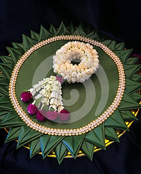 Thai Flower Garland with jasmine & roses