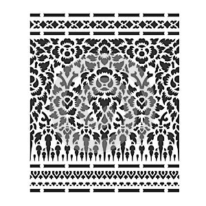 Thai flower pattern Asian traditional art Design Vector, Thai traditional design Lai Thai pattern