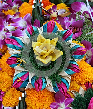 Thai flower texture decoration