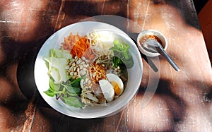 Thai food chicken salad
