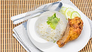 Thai food fast food Fried Chicken with Rice